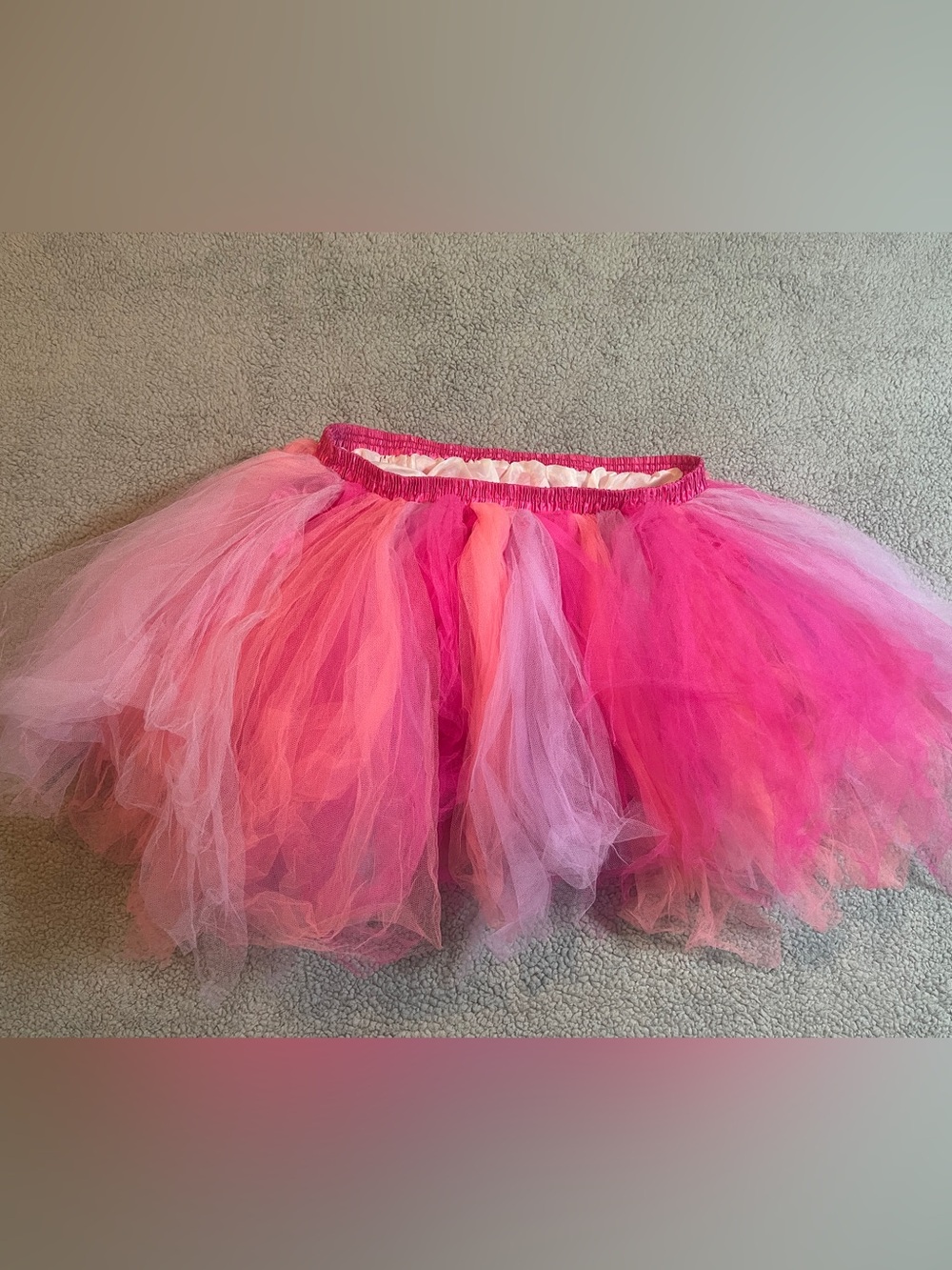 Girls Pink Tutu Skirt Layered Tulle Hot Pink Coral Lavender Party Costume size 8
